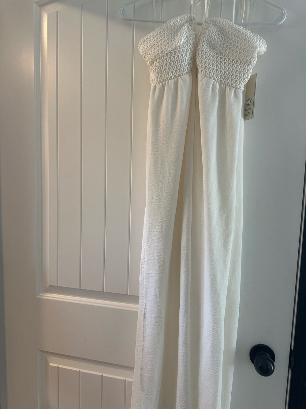 Cream Halter Maxi Dress